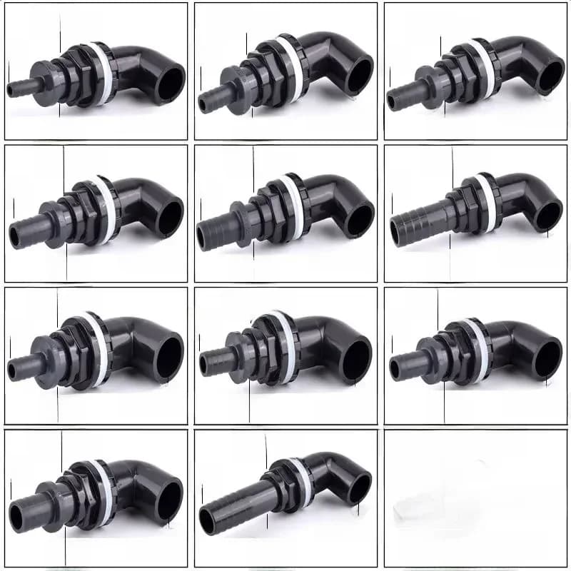 O.D20/25-8/10/12/14/16/19/20/25Mmpvc pijp Vis Tank Gezamenlijke Set Pagode Bocht Drainage Connector Tuin Irrigatie Zachte Slang Adapter