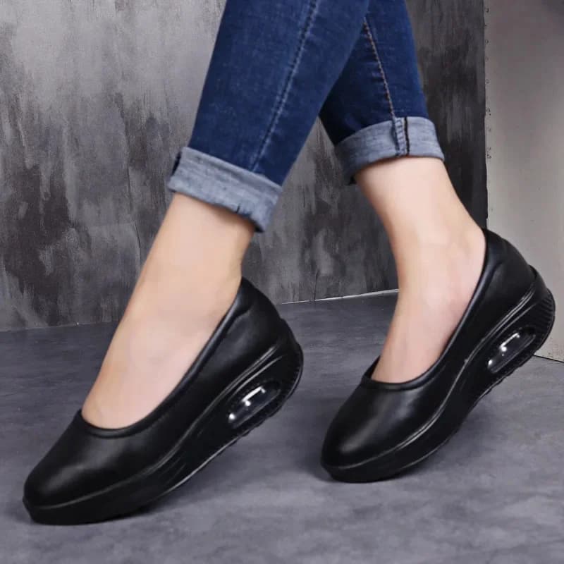 Nieuwe Lente Damesschoenen Dames Mocassin Slip-On Lichtgewicht Dames Wedge Casual Schoenen Dikke Zolen Loafers Zapatos De Mujer Wsh5087