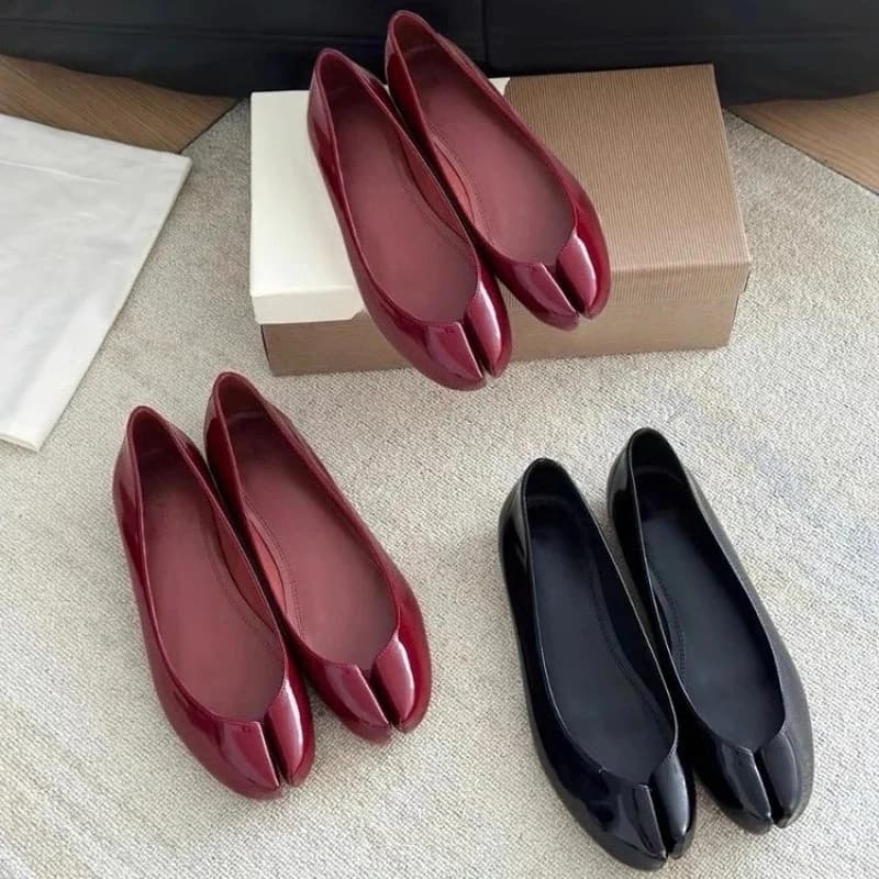 Loafers Tabi Single Flats Lakleer Mary Jane Wedges Schoenen Dames Sneakers Ondiepe mond Split Toe Ballet Trainers Zomer