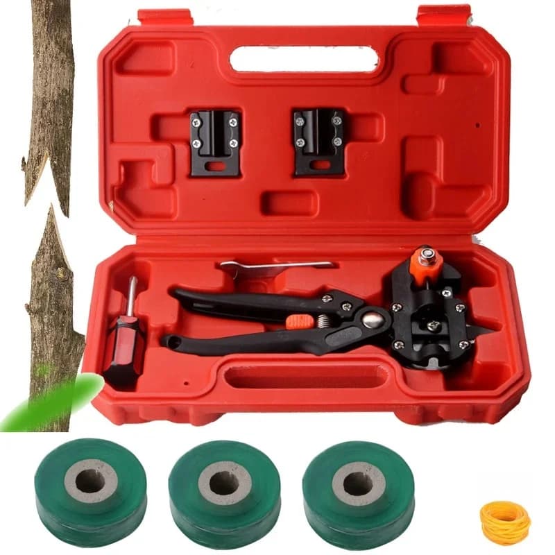 Professionele Rode Toolbox Enten Snoeischaar Tuin Gereedschap Landbouw Snoeischaar Schaar Fruit Boom Vaccinatie Snoeischaar Met Tape
