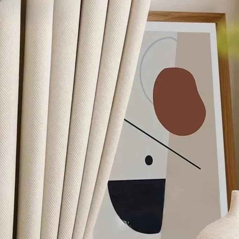Nordic minimalistische moderne retro groene visgraat dikke fluwelen gordijnen voor woonkamer eetkamer slaapkamer verduisteringsgordijn aanpassen
