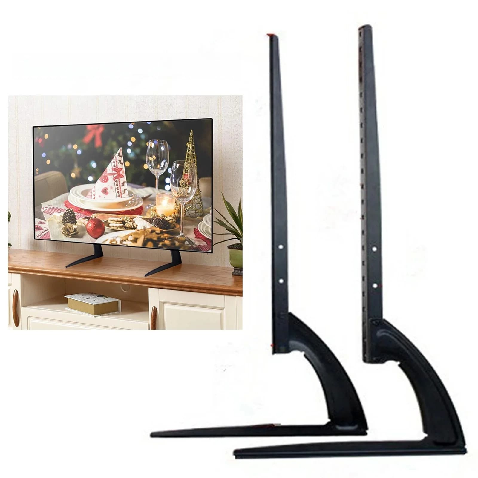 32-70 inch universele tv-standaard in hoogte verstelbare LCD LED-display benen voeten standaard duurzaam televisierek zwart