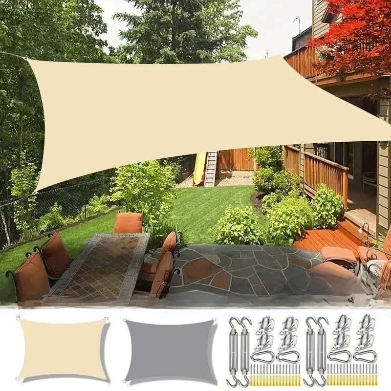 Buitenluifels Waterdicht Zonnescherm Zeil Tuin Canopi Voor Terras Auto Canvas Luifel Rechthoek Zwembad Zonwering Zonnescherm Zeil 5