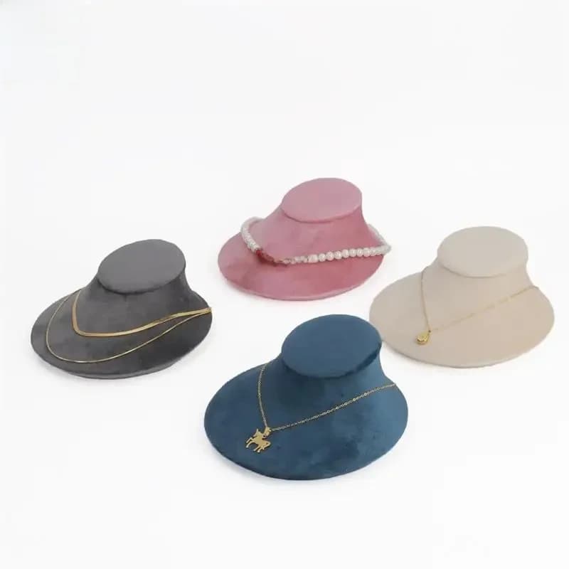 Sieraden Teller Ketting Hanger Displayhouder Fluwelen Hals Model Parelketting Ketting Organisator Rekwisieten