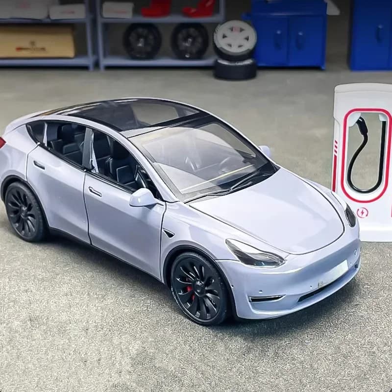 1:24 Model Y 3 S SUV Legering Model Auto Diecasts Metalen Speelgoed Voertuigen Auto Model Simulatie Geluid en Licht Collectie Childrens Geschenken