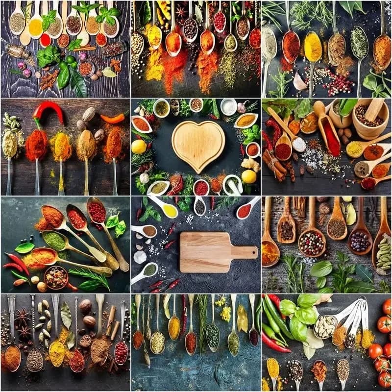 Gatyztory Verf Door Nummer Voedsel Kruiden Tekening Op Canvas Gift Diy Foto 'S Door Getallen Kits Hand Paintedpainting Art Home Decor