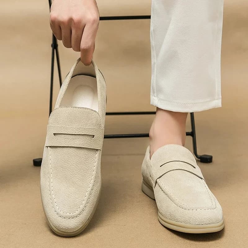 Designer Retro Suède Heren Schoenen Slip Op Loafers Penny Jurk Schoenen Man Sociale Schoen Mannelijke Dagelijkse Party Trouwschoenen voor Man