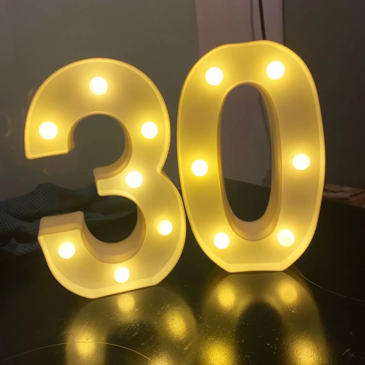 2 Stuks Nummer 16 18 21 30 Led Light String Happy Birthday Party Decoratie Bruiloft Verjaardag Volwassen Verjaardagsfeestje Gift licht Led