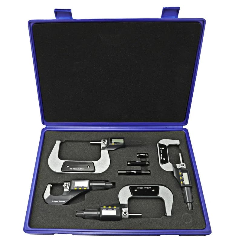 Elektronische Buiten Micrometer 0-25Mm 25-50Mm 50-75Mm 75-100Mm 0.001mm Digitale Micrometer Gauge Meter Micrometer Meetinstrumenten