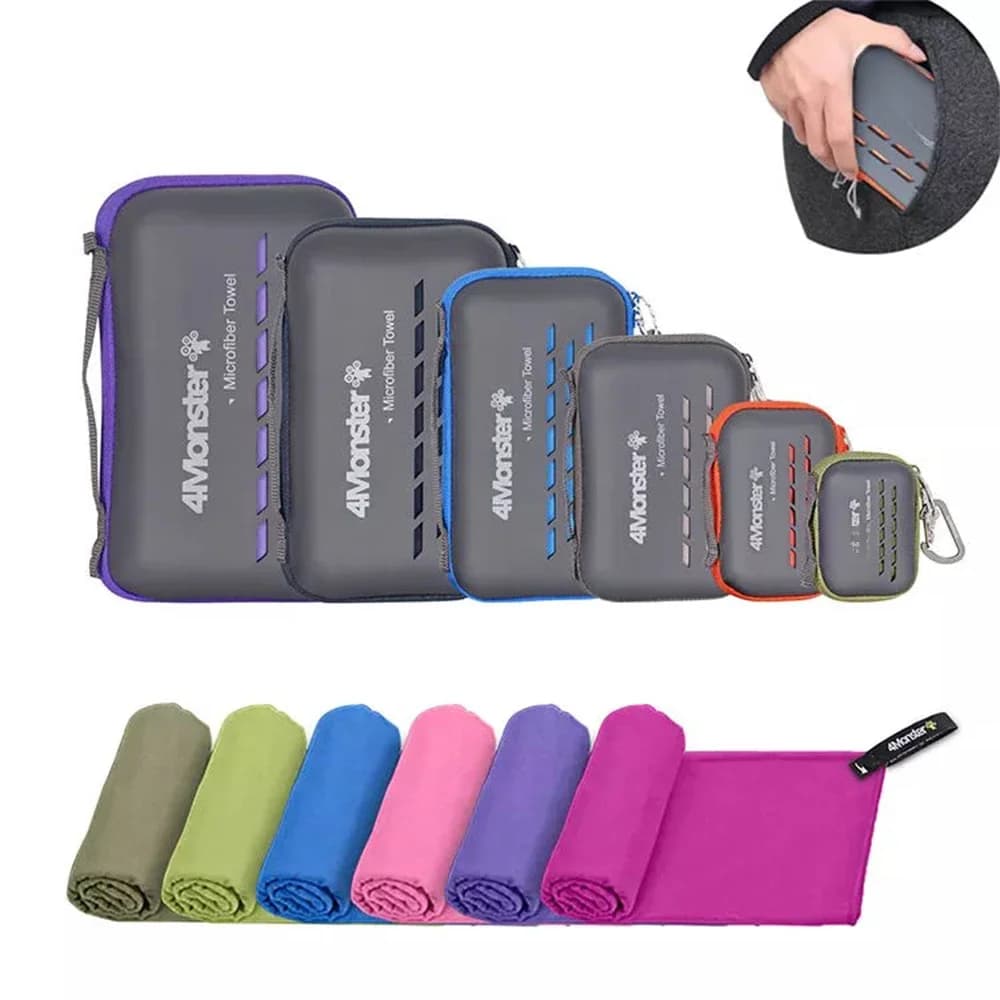Strandhanddoek Superabsorberende, sneldrogende microvezelhanddoek, ultrazachte compacte gymhanddoek, zeegrote handdoek
