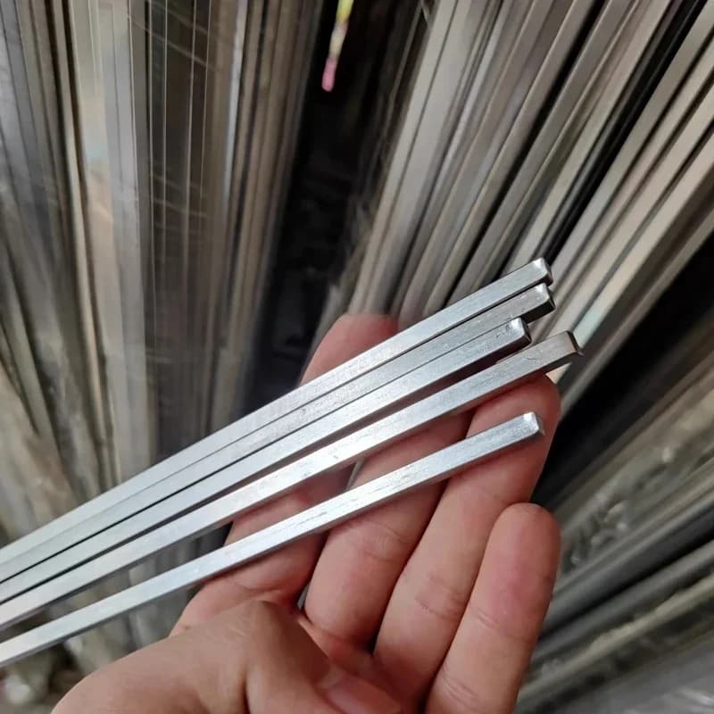 304 RVS Vierkante Staaf Platte Staalstaaf Massieve Kleine Staalstaaf Lengte 500mm Dikte 1mm 2mm 3mm 4mm 5mm Maatwerk Service