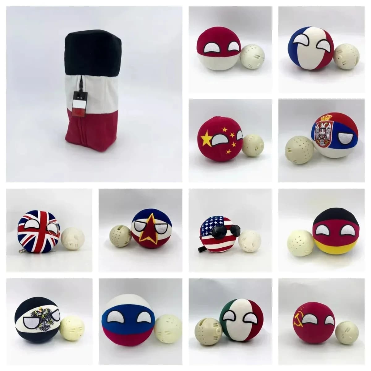 CountryBalls Pluche Pop Duitsland VS Rusland Frankrijk UK Sovjet-Unie Lied Zingen Muziek Stuiterende Landbal Polandbal Speelgoed Cadeau