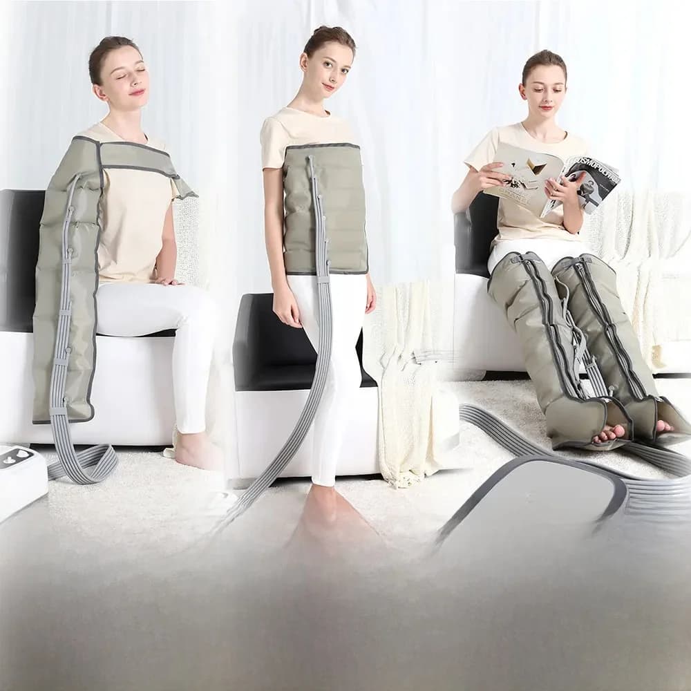 Luchtkamers Compressie Massager Vibratie Infrarood Therapie Multifuction Been Arm Taille Pneumatische Lucht Wraps Ontspannen Pijnverlichting