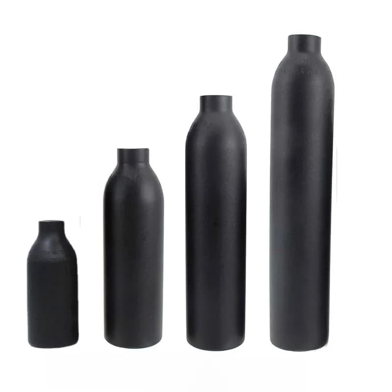 0.22L-0.5L Aluminium Fles Tank 4500 PSI Tank Cilinder Duiken Aquarium Plant CO2 Tank Duik Zuurstof Tank Draad M18 * 1.5