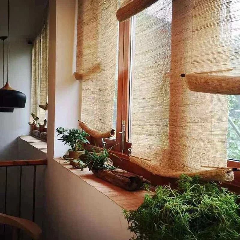 Aqumotic kamerverdelers en opvouwbare privacyschermen Natuurlijk retro gordijn Ramee kamer splitlicht decoratieve scheidingswand
