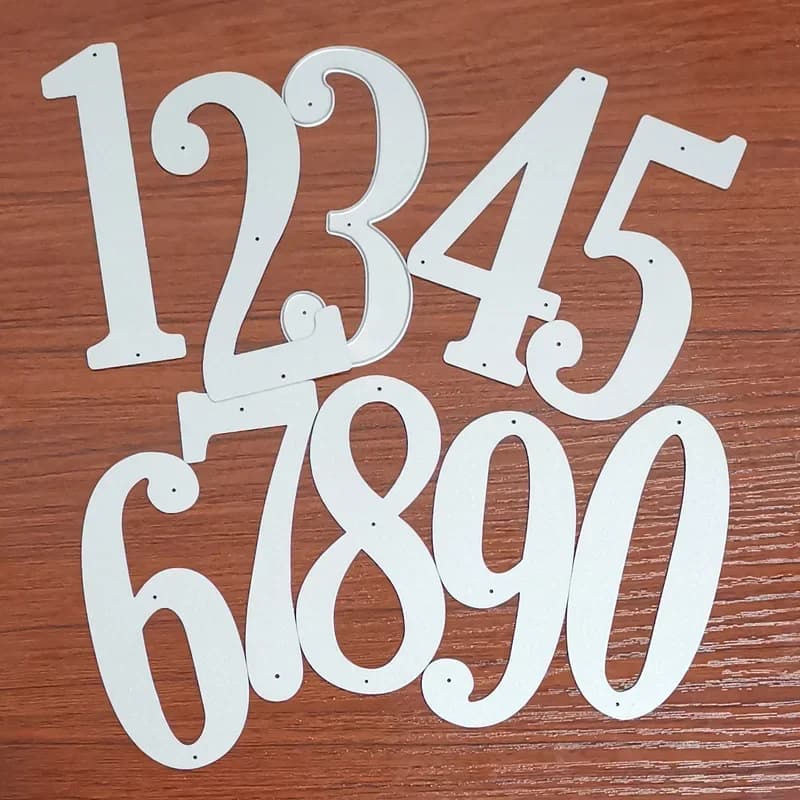 10Cm/4Inch Cijfers Letters Set Metalen Stansmessen Schimmel Ambachten Sterven Stencil Voor Diy Scrapbooking Kaarten Embossing mes Sterven