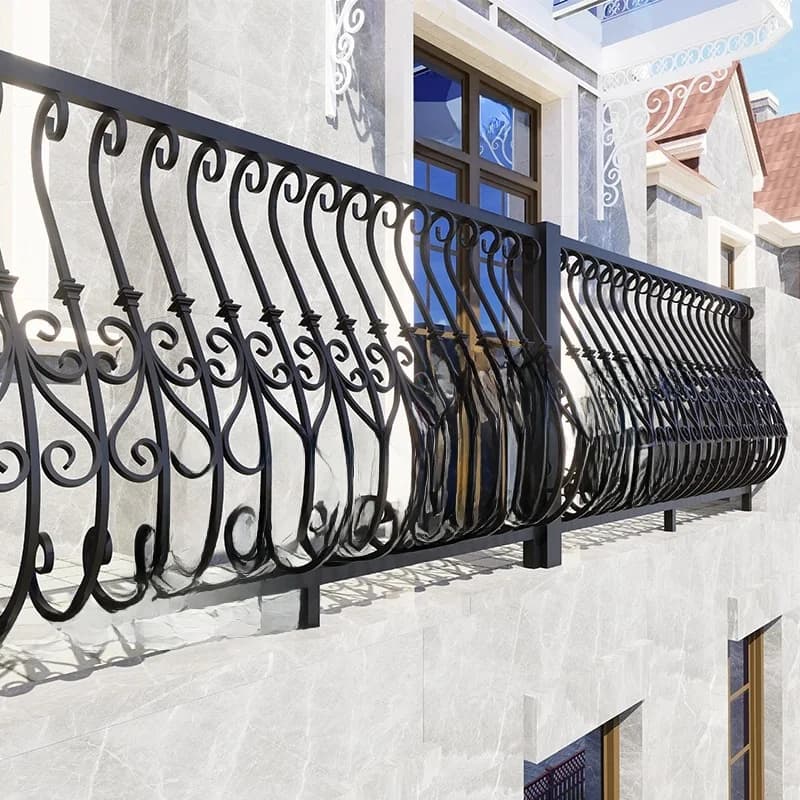 Professionele op maat gemaakte aluminium balkonleuning villa binnenplaats tuinhek terras binnenplaats leuning buitenhek