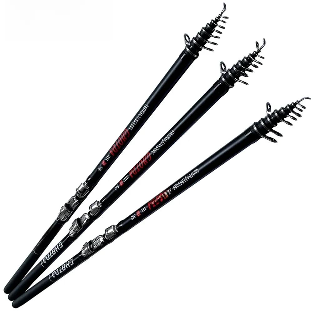 Ghotda Telescopische Hengel Ultra Light Spinning Float Bolognese Forel Pole 2.7M - 6.3M Full Carbon Fiber Materiaal