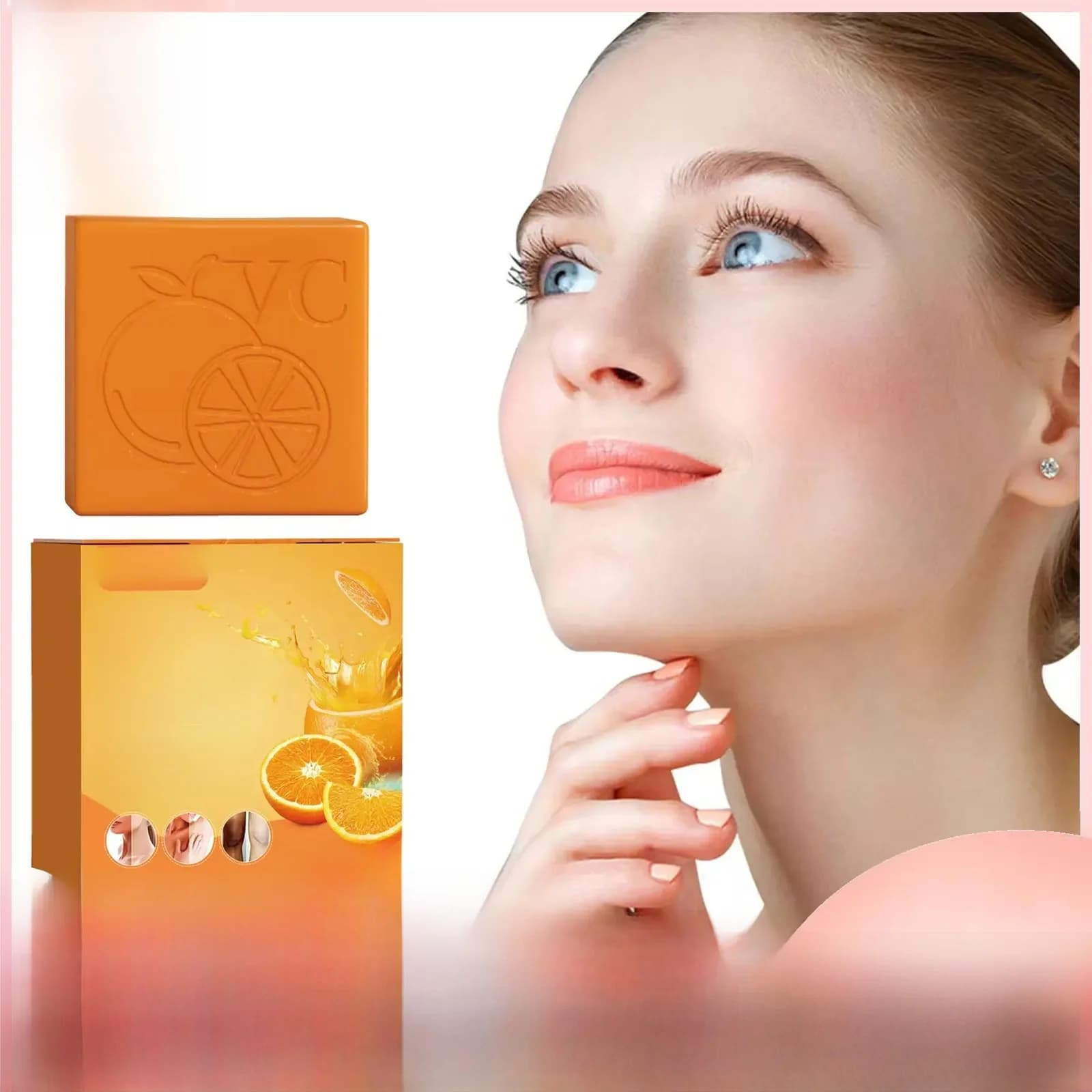 Vitamine C Handgemaakte Zeep Lichaam Verhelderende Olie Controle Gladde Zachte Huid Hydraterende Exfoliërende Anti Mijt Gezichtsreinigingszeep