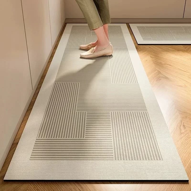 VIKAMA 1/2PC Wabi-Sabi Keuken Vloermat Antislip En Oliebestendig Tapijt Diatomeeën Modder absorberende Voet Mat Woondecoratie