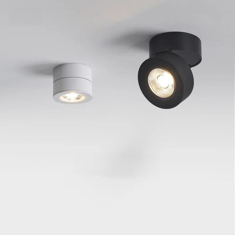 Anti-Duizeligheid Downlight Opbouw Woonkamer Opvouwbaar Verstelbare Led Spotlight Ronde Slaapkamer Gangpad Plafond Plafondlamp