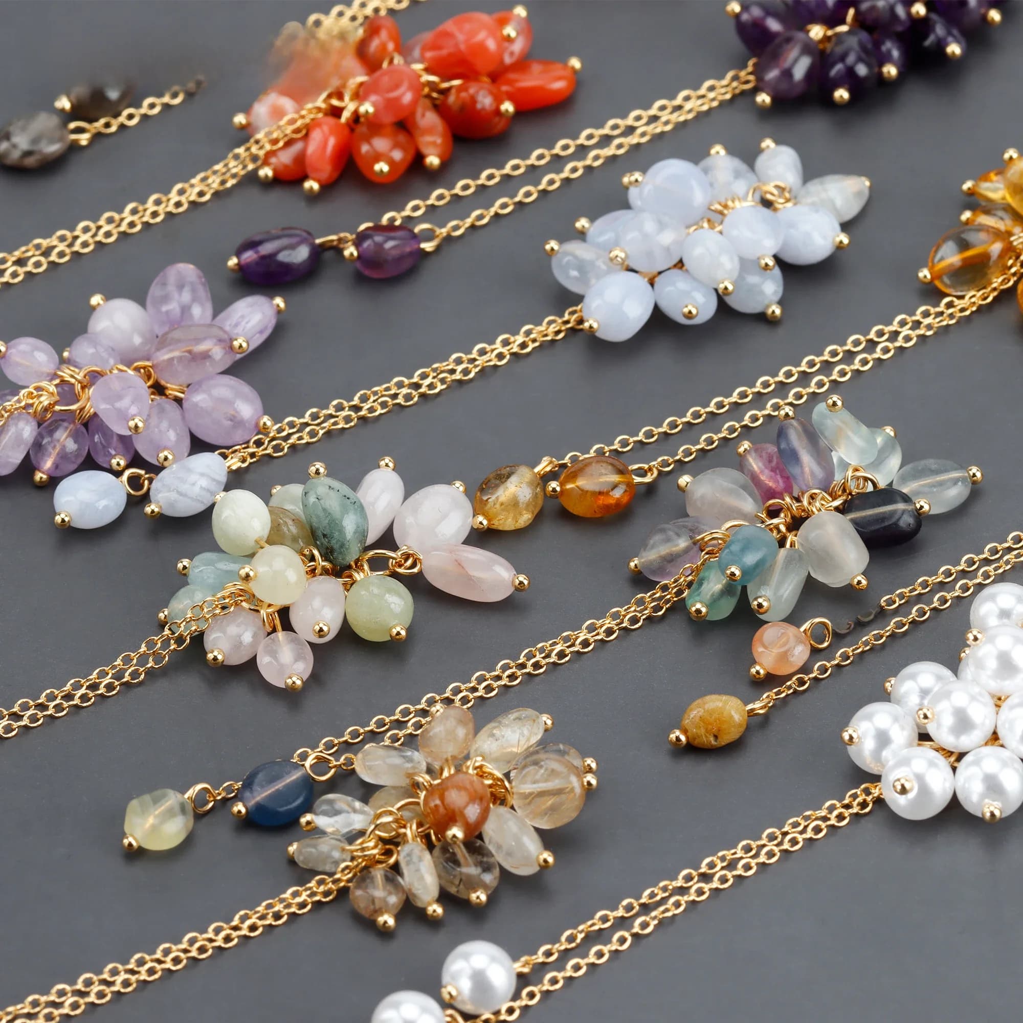 Gufeather MA18, Sieraden Accessoires, Oor Ketting, 18K Vergulde, Koper, Natual Steen, pass Bereiken, Nikkel Vrij, Sieraden Maken, 2 Stks/partij