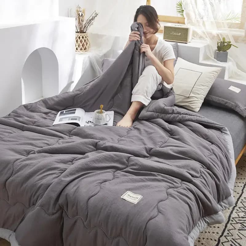 Zachte en ademende sprei voor student, quilt voor kantoor, sofa, zomer