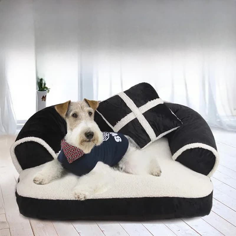 Zachte Hond Bedden Kat Sofa Beste Huisdier Huis Voor Kleine Middelgrote Honden Katten Nest Klassieke Engeland Stijl Winter Warme Slaapzak bed Puppy