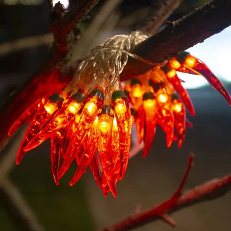Creatieve LED rode chili lichtslingers batterij/USB nieuwjaar kerstverlichting slinger voor vakantie bruiloft kerstdecoratie