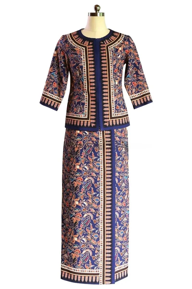 Zuidoost-Azië Stewardess Uniform Singapore Maleisië Nyonya Kebaya Sarong Etnische Stewardess Uniforme Hotesse De L'air