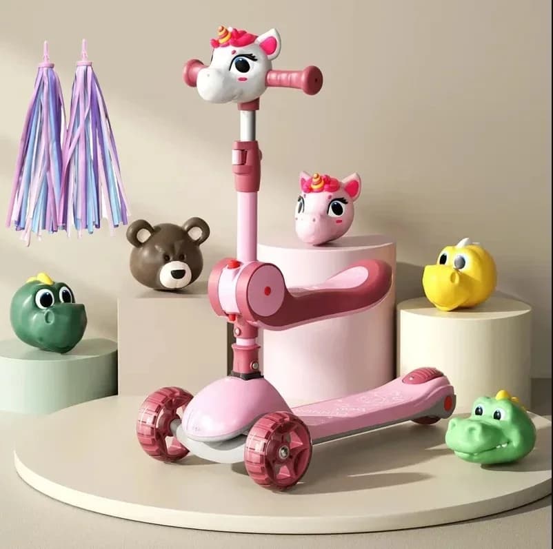 1PC Scooter Dierenkop Speelgoed Scooter Stuur voor Kinderen Fiets Decoratie Scooter Fietsaccessoires Kinderen Verjaardagscadeautjes