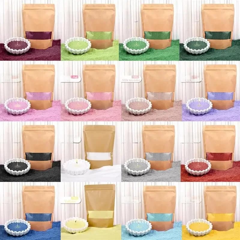 500g Kleurrijke Zand Wax Deeltje Rookloos Gelaagd Materiaal DIY Zand Schilderen Wax Handgemaakte Aromatherapie Kaars Zand Wax