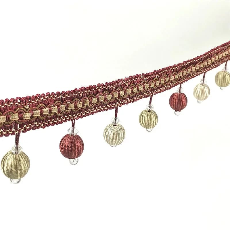12Yard/Lot Rayon Kant Kwastje Fringe Bal Gordijn Kralen Sofa Tafelkleed Accessoires Pom Kant Trim Diy Decoratie