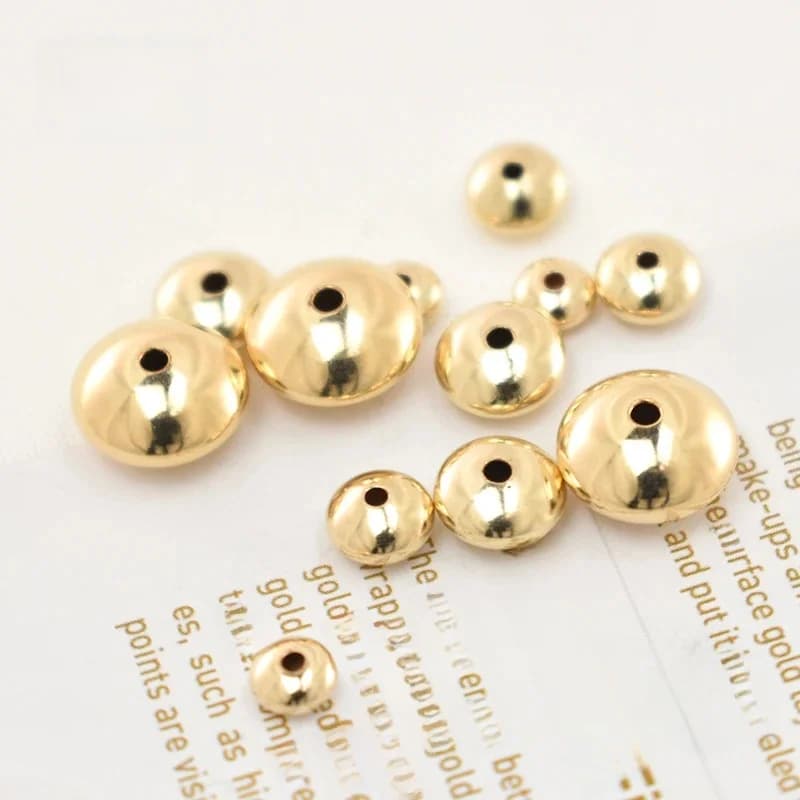 100% 14K Gold Filled Saucer Bead Gouden kralen voor het maken van sieraden Handgemaakte DIY-accessoires Gouden sieraden bevindingen Zaadkralen