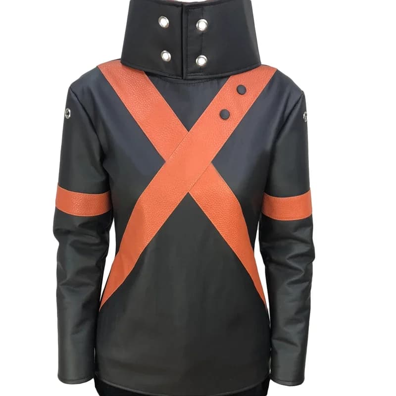 Kostuum Katsuki Bakugou Cosplay Outfit Halloween Carnaval Cosplay top+sjaal+handcovers