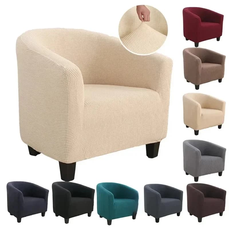 Polar Fleece elastische kuip fauteuil bankhoes beschermer polyester enkele stoel club bank hoes home decor stoelhoezen
