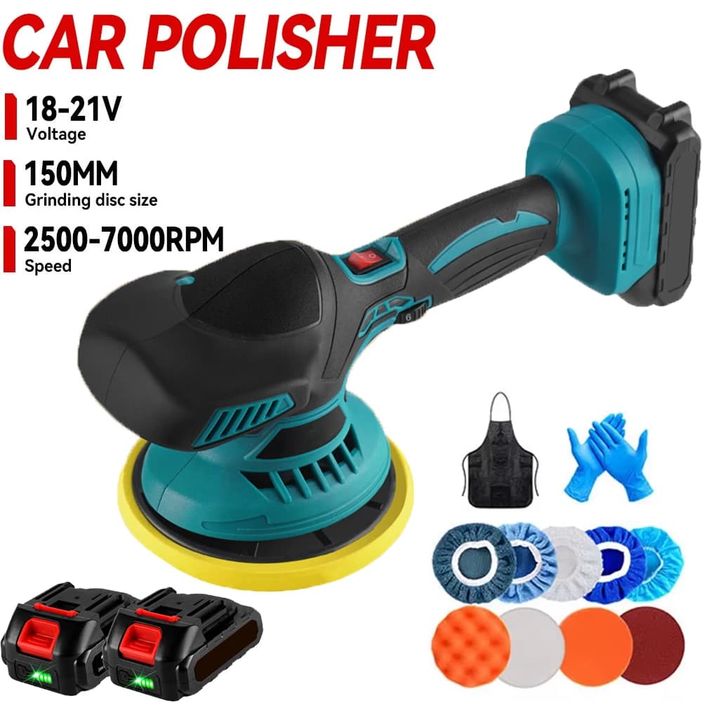 OWJHE 7000RPM Draadloze Autopolijstmachine 6 Versnellingen Elektrische Polijstmachine Auto Polijst- en Waxmachine Voor Makita 18V Accu