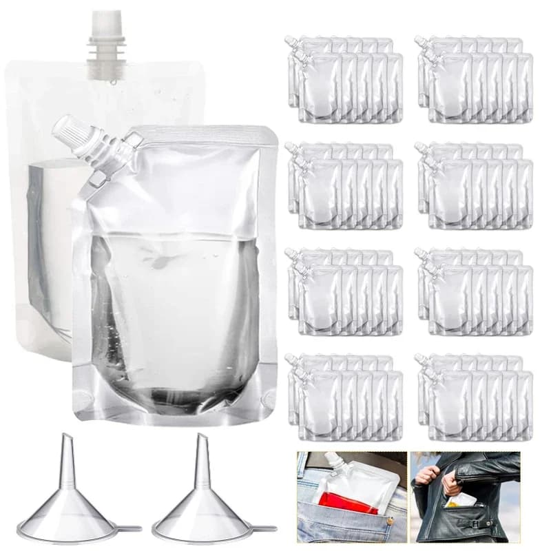 100 ml-500 ml Reizen Drink Uitloop Zakjes Transparante Plastic Zakken Verzegelde Sap Opslag Drank Ijskoude Drank Pouch draagbare
