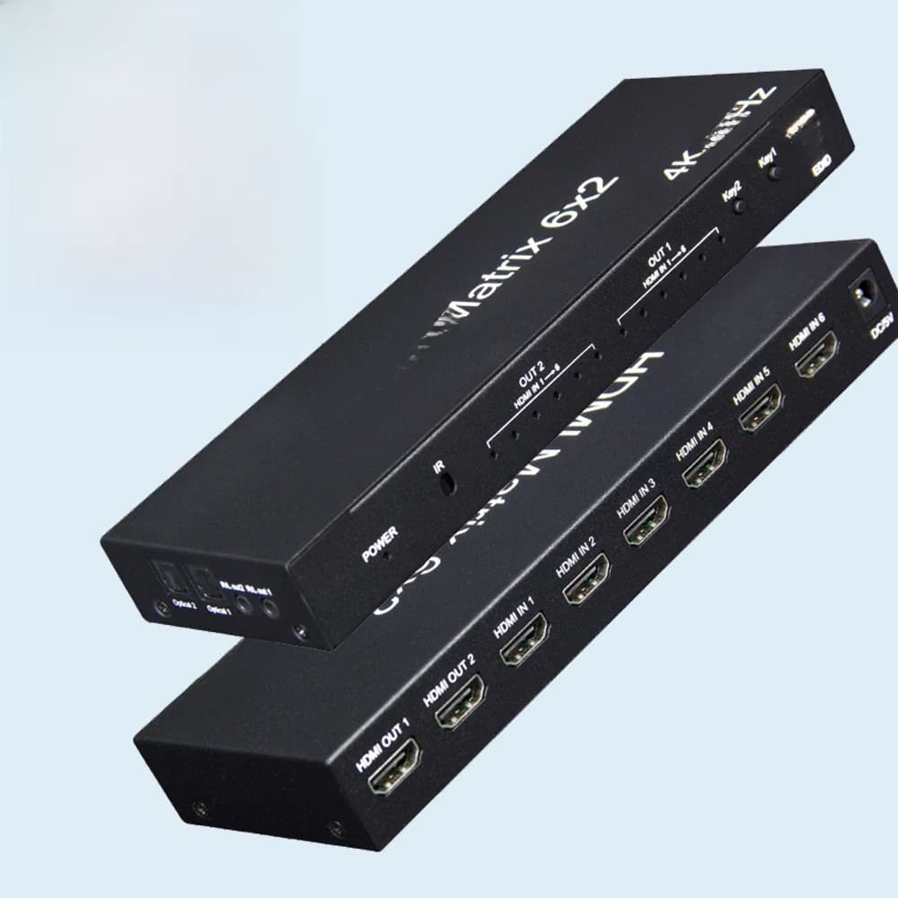 Hdmi Matrix 4K 60Hz Hdmi 2.0 Matrix Schakelaar Splitter Hdmi 6X2 Matrix Hdmi 4X2 Matrix Hdmi 2X2 Matrix Hdmi 2X4 Matrix Met Audio