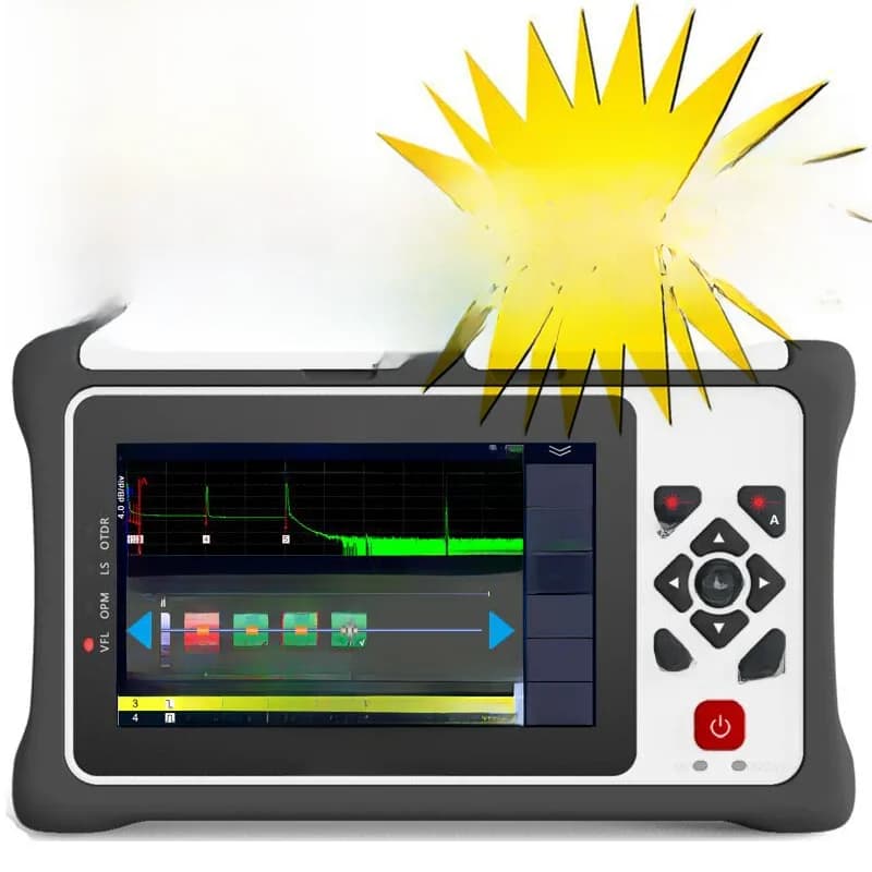 Nieuwe 100Km Pro Mini Otdr Reflectometer Voor Gpon Epon Live In-Service Testen Met Opm Ols Vfl Touchscreen Glasvezel Otdr