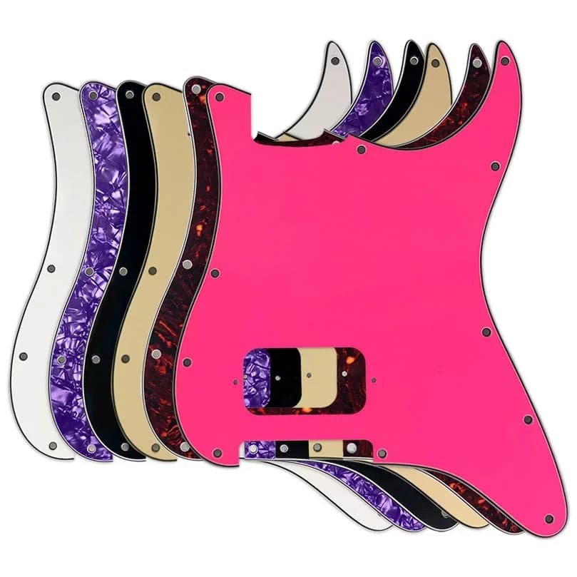 Pleroo Custom Onderdelen 11 Schroefgaten Pickguards Pak Voor Fender Tom Delonge Strat Guitar Us St Bridge Humbucker Geen Controle Gaten