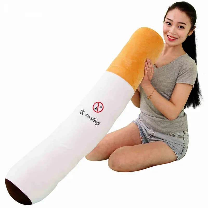 30-110 cm Grappig Roken Cilindrische Slapen Sigaret Kussen Smulatie Knuffels Mode Vriendje Verjaardagscadeau