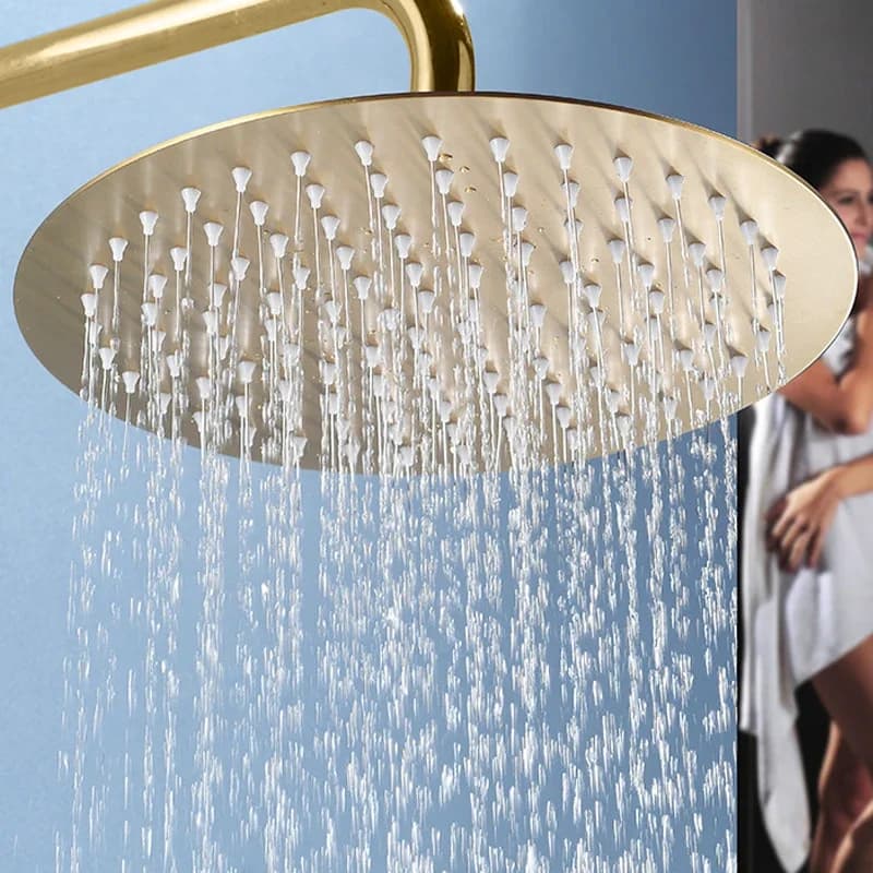Top 1 Luxe Overhaast Goud Douchekop Sus 304 Roestvrij Staal Badkamer Onder Druk Regenval Top Kranen Douches Heads Accessoires