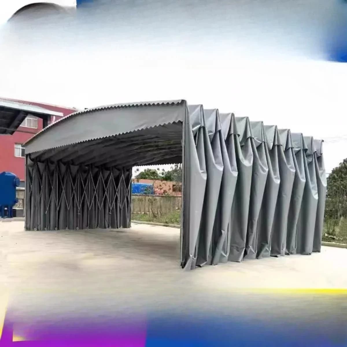 Luifel Buiten Regendicht Telescopische Grote Push-Pull Luifel Mobiele Luifel Pakhuis Avondmaal Kraam Tent Elektrische Parkeerschuur