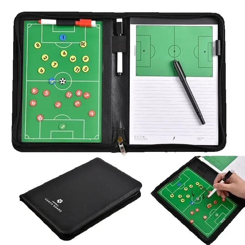 Magnetisch voetbaltactiekbord met markeerstift Draagbare ritssluiting Voetbalcoaching Klembord voor wedstrijdtraining Voetbalaccessoires