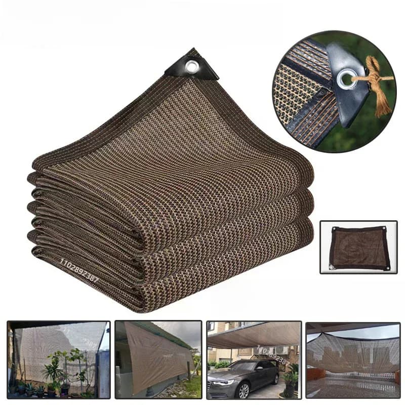 Beige zonnet, UV-bescherming, plantenhuis, zonnescherm voor buiten, gaas, zonnebrandstof zonnescherm