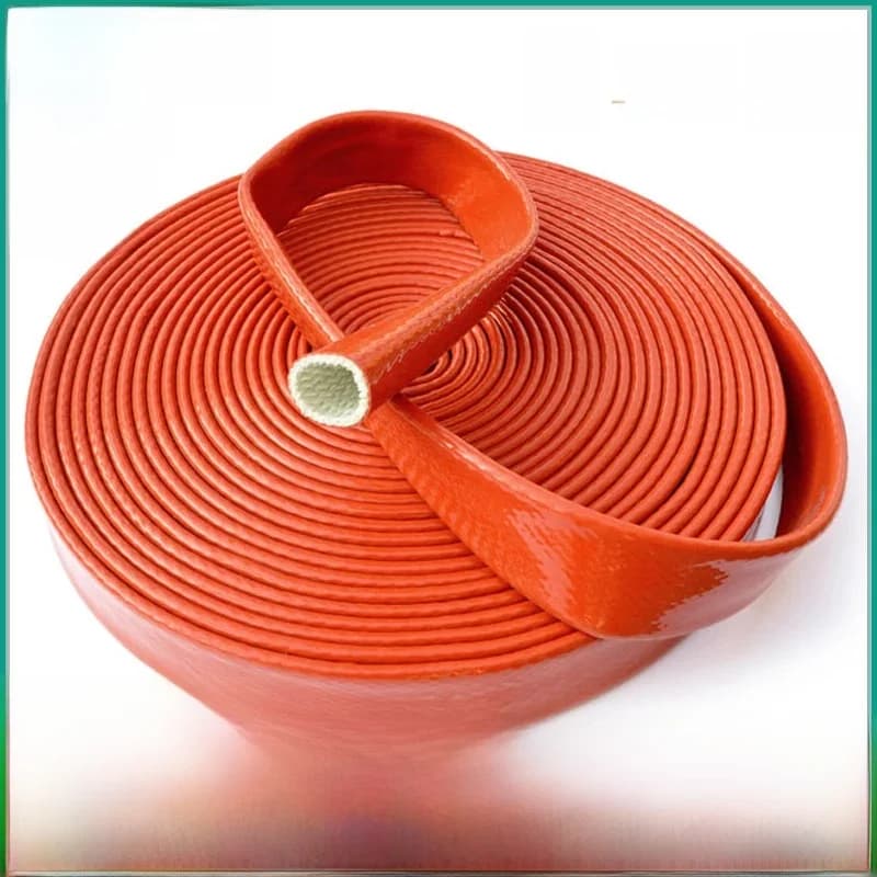 Brandwerende Brandvertragende Glasvezel Mouw Hoge Temperatuur Bestendige Thermische Isolatie Behuizing Pijp Siliconen Hars Gecoate Buis