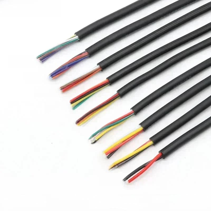 2/5/10M UL2464 Omhulde Draad Kabel 30 28 26 24 22 20 18 16AWG Koperen signaalkabel 2 3 4 5 6 7 8 9 10 Cores Elektronische Audio Draad