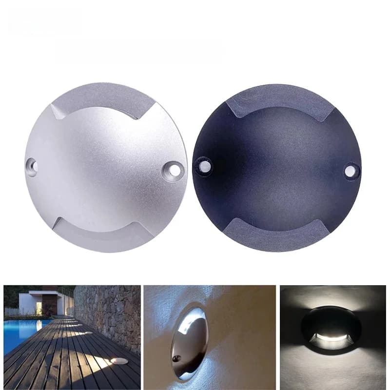 Dc 12V 24V Outdoor Waterdichte Ip67 Led Dimbare Grond Lamp Zijlicht Tuin Villa Trappen Pedaal Begraven Licht 1W 2W Spotlight