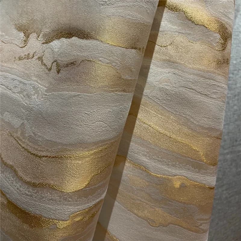 European Luxury Gold Thread Marble Texture Jacquard High-Precision Thickened Curtains For Living Room Bedroom Study Kitchen